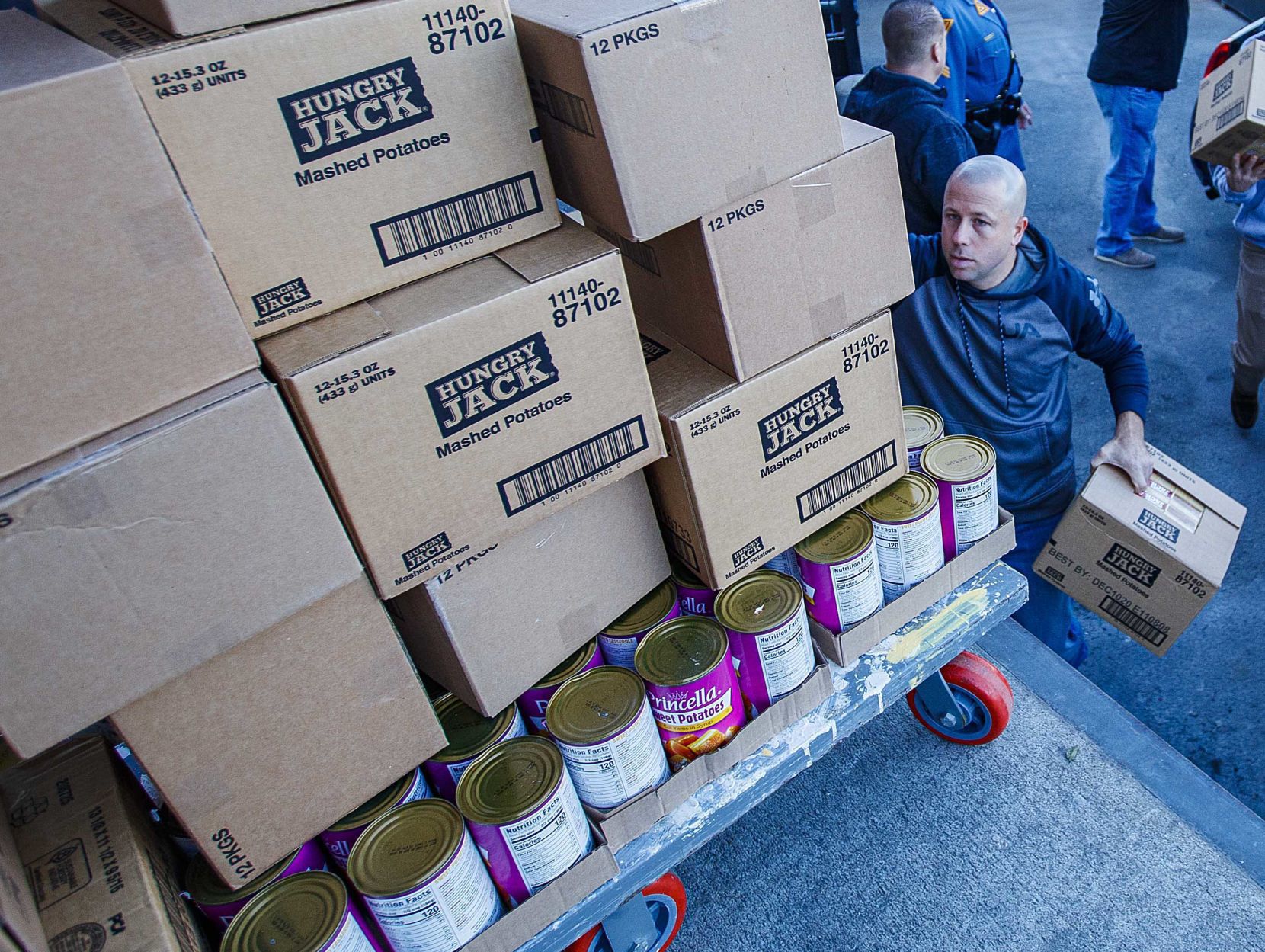 Pennsylvania Avenue School held a Thanksgiving Turkey Basket donation event for school families